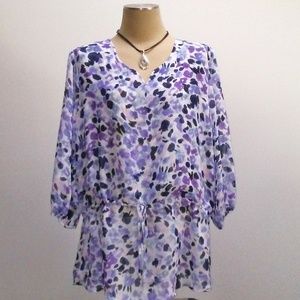 Top, blouse, 3/4 sleeve.